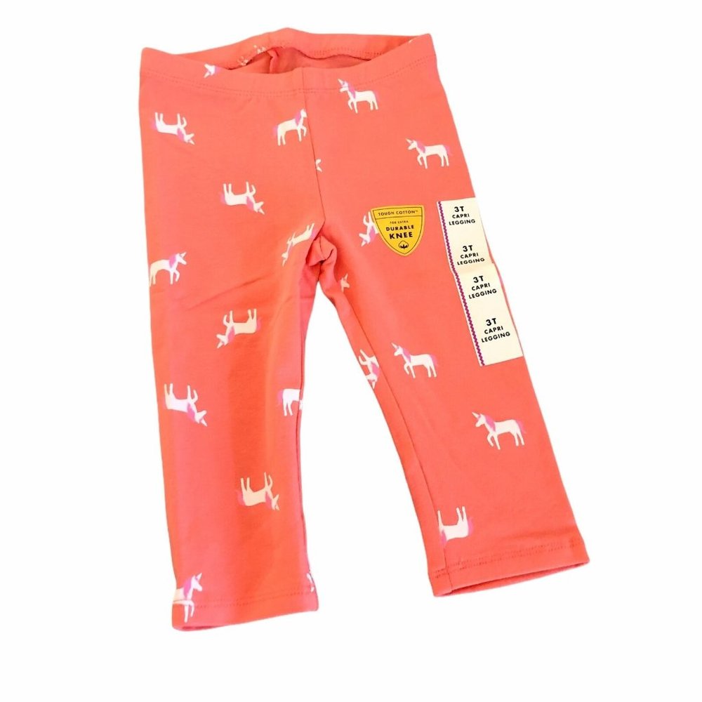 NWT Cat and Jack Unicorn Leggings Toddler Lot of 2 Pink Pants Pull On  3T - Picture 5 of 11